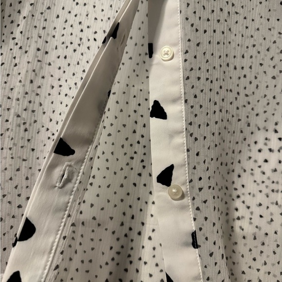 7 for all mankind sheer button up blouse - Picture 5 of 7